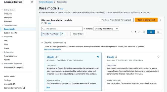 Amazon Bedrock now provides access to Anthropic’s latest model, Claude 2.1