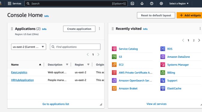 New myApplications in the AWS Management Console simplifies managing your application resources