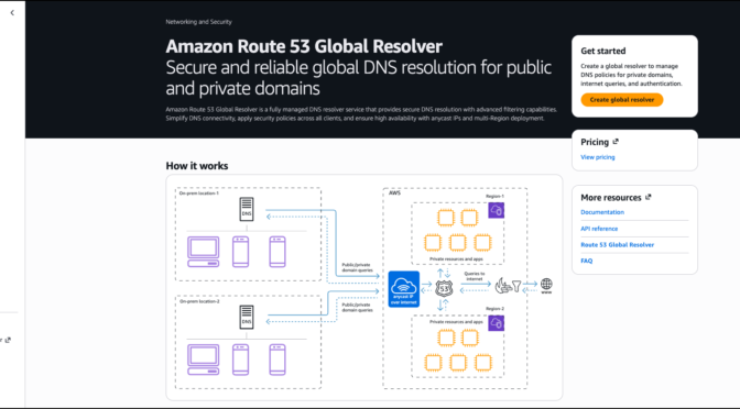 Introducing Amazon Route 53 Global Resolver for secure anycast DNS resolution (preview)