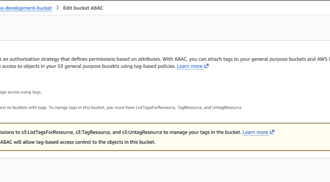 Introducing attribute-based access control for Amazon S3 general purpose buckets