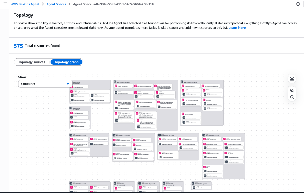 AWS DevOps Agent - Topology