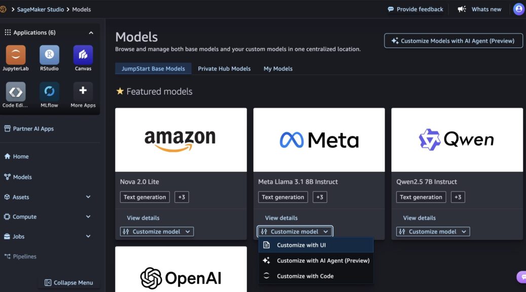 New serverless customization in Amazon SageMaker AI accelerates model ...