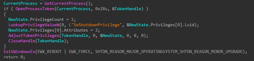 Figure 13: Token Modification and Shutdown