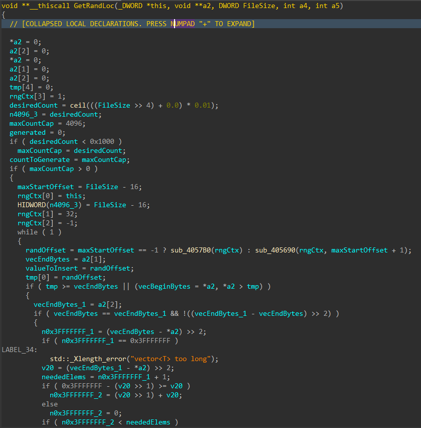 Figure 9: Random File Offset Generation