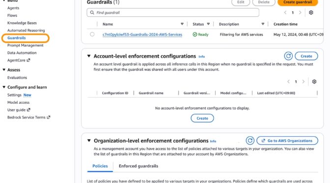 Amazon Bedrock Guardrails supports cross-account safeguards with centralized control and management