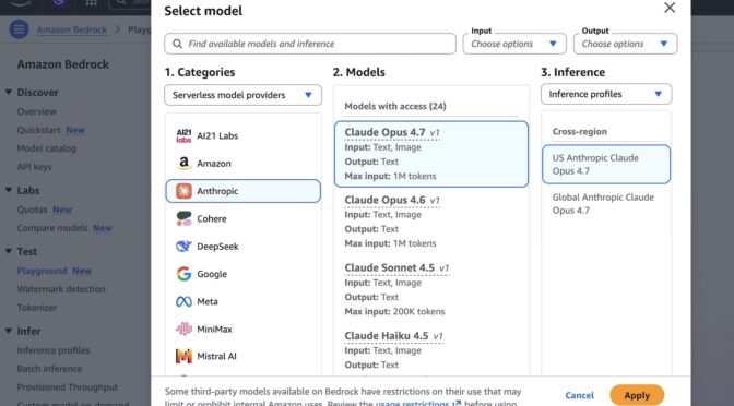 Introducing Anthropic’s Claude Opus 4.7 model in Amazon Bedrock